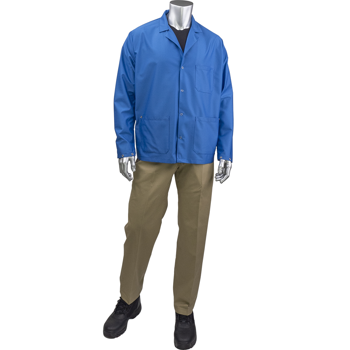 BR16-45RB PIP® Uniform Technology™ Staticon ESD Lab Jackets- Blue